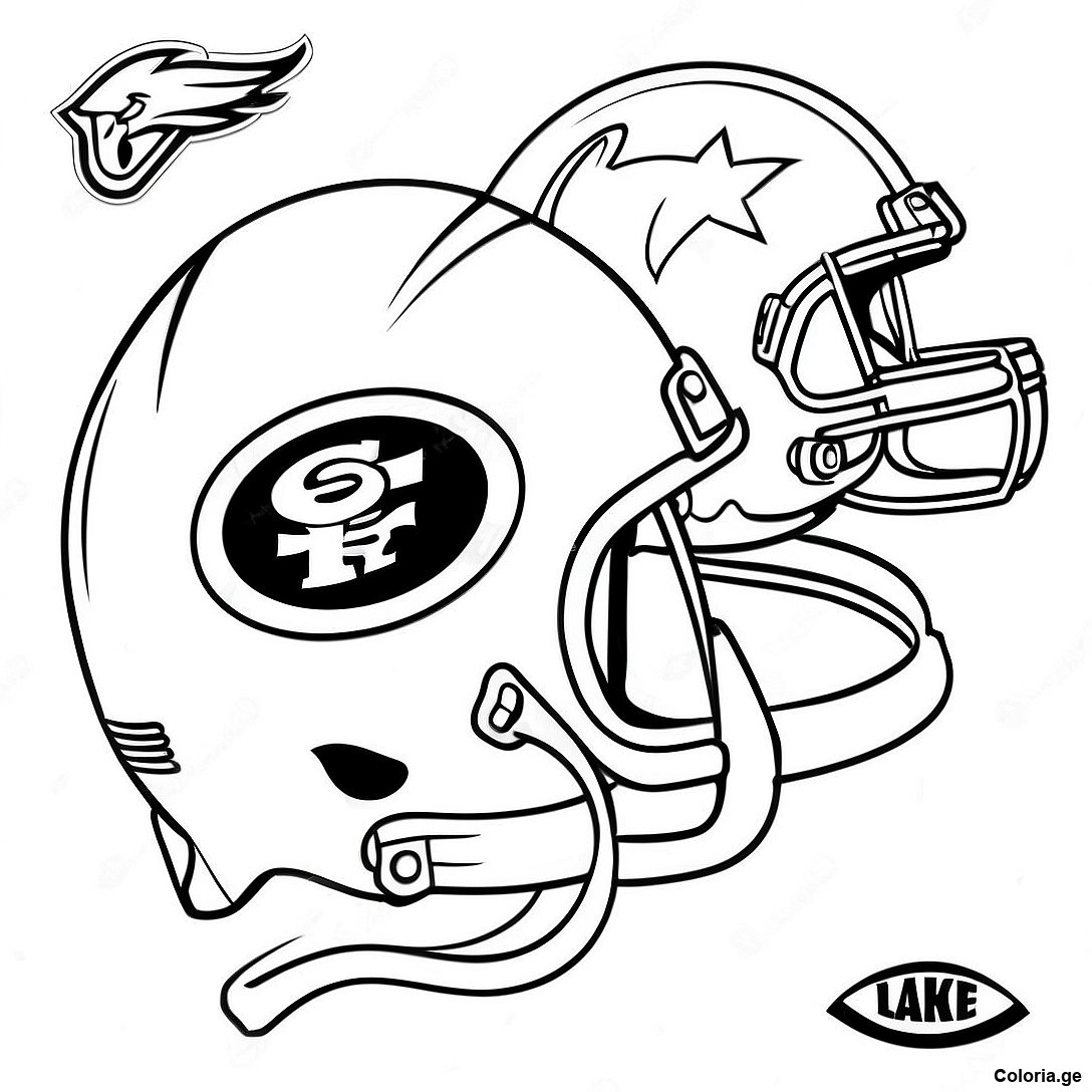 Casques De La Nfl Vintage Page De Coloriage 120529 55254