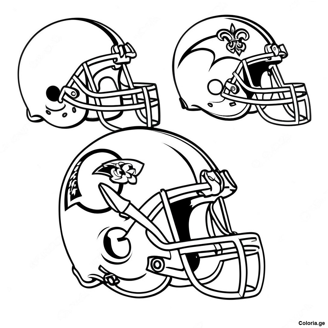 Casques De La Nfl Vintage Page De Coloriage 120529 55256