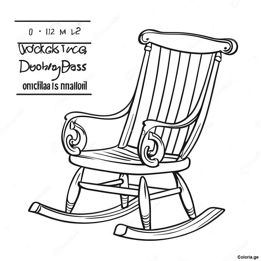 Page à colorier Coloriage De Chaise Berçante Vintage imprimable gratuitement de la collection Divers — dessin en noir et blanc pour enfants et adultes.