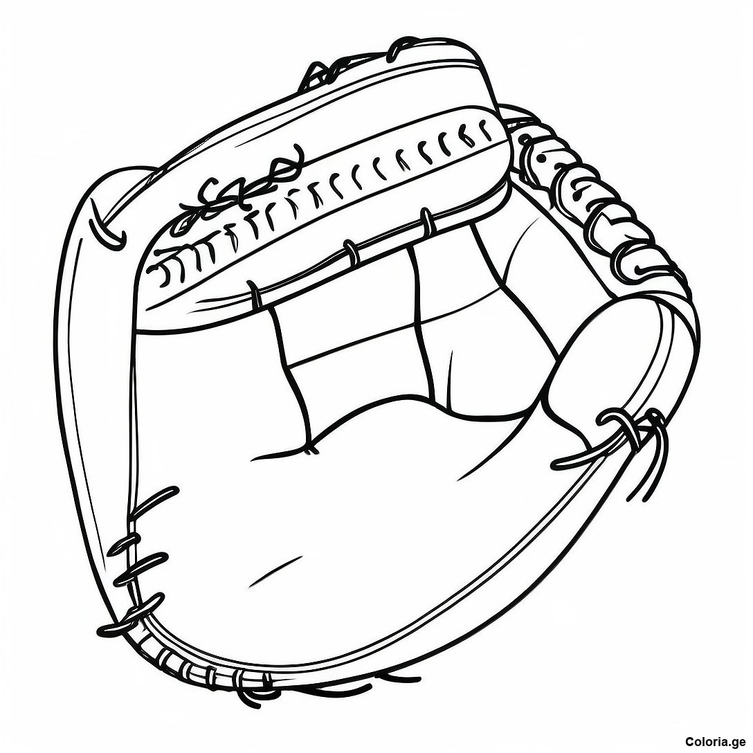 Page à colorier Page À Colorier De Gant De Baseball Vintage imprimable gratuitement de la collection Sports — dessin en noir et blanc pour enfants et adultes.