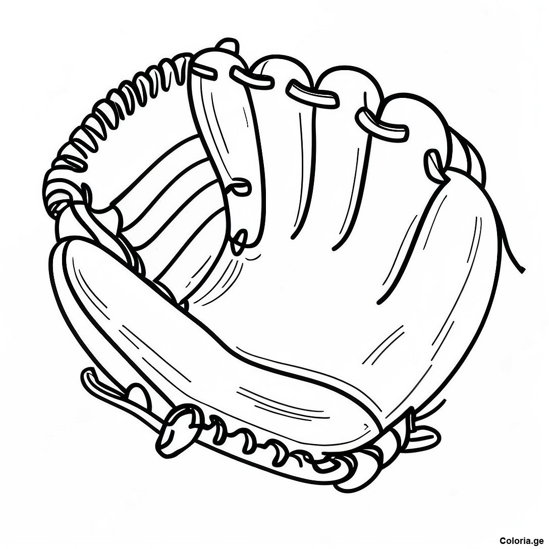 Page à colorier Page À Colorier De Gant De Baseball Vintage imprimable gratuitement de la collection Sports — dessin en noir et blanc pour enfants et adultes.