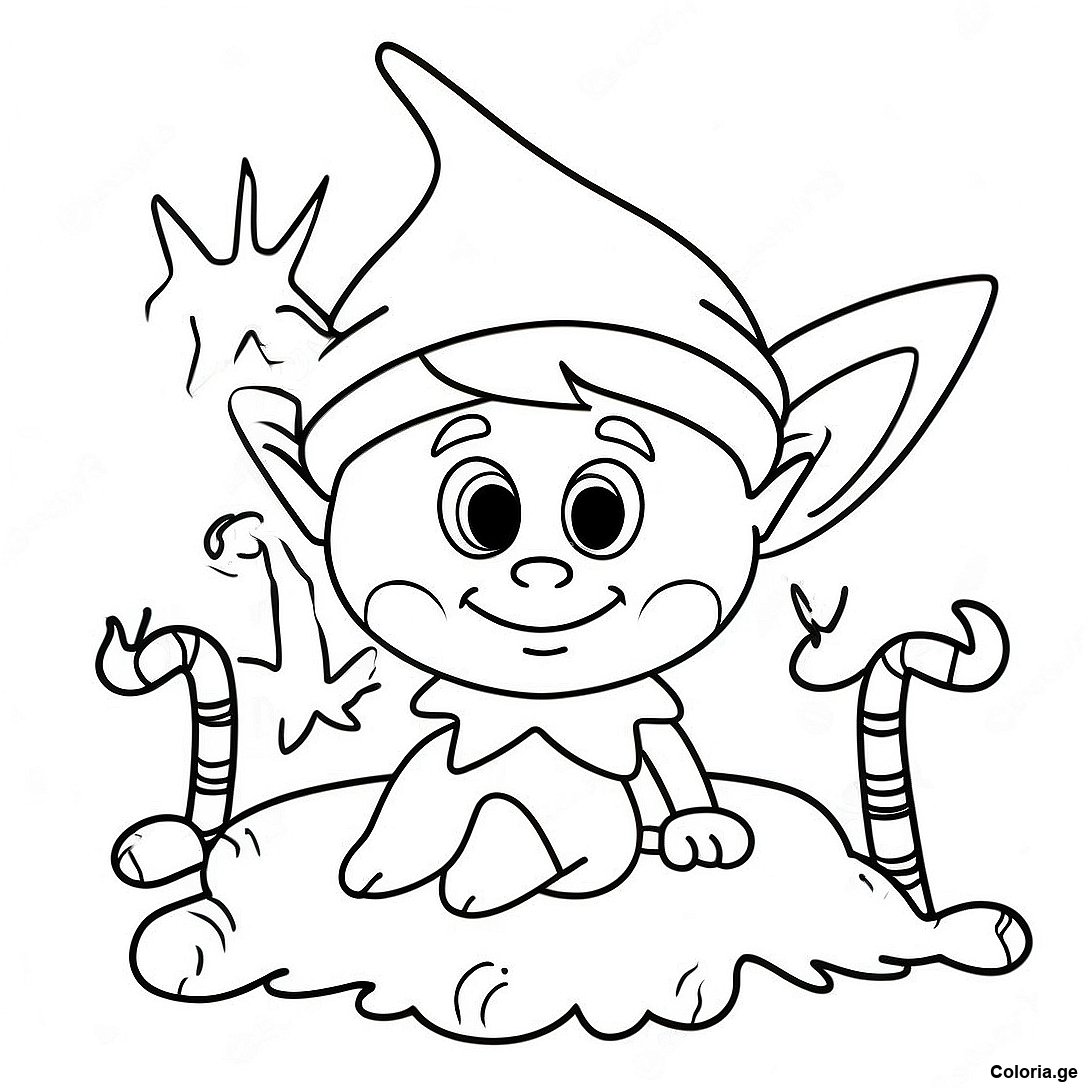 Page A Colorier De Lelfe Espiegle Sur Letagere 60403 13233