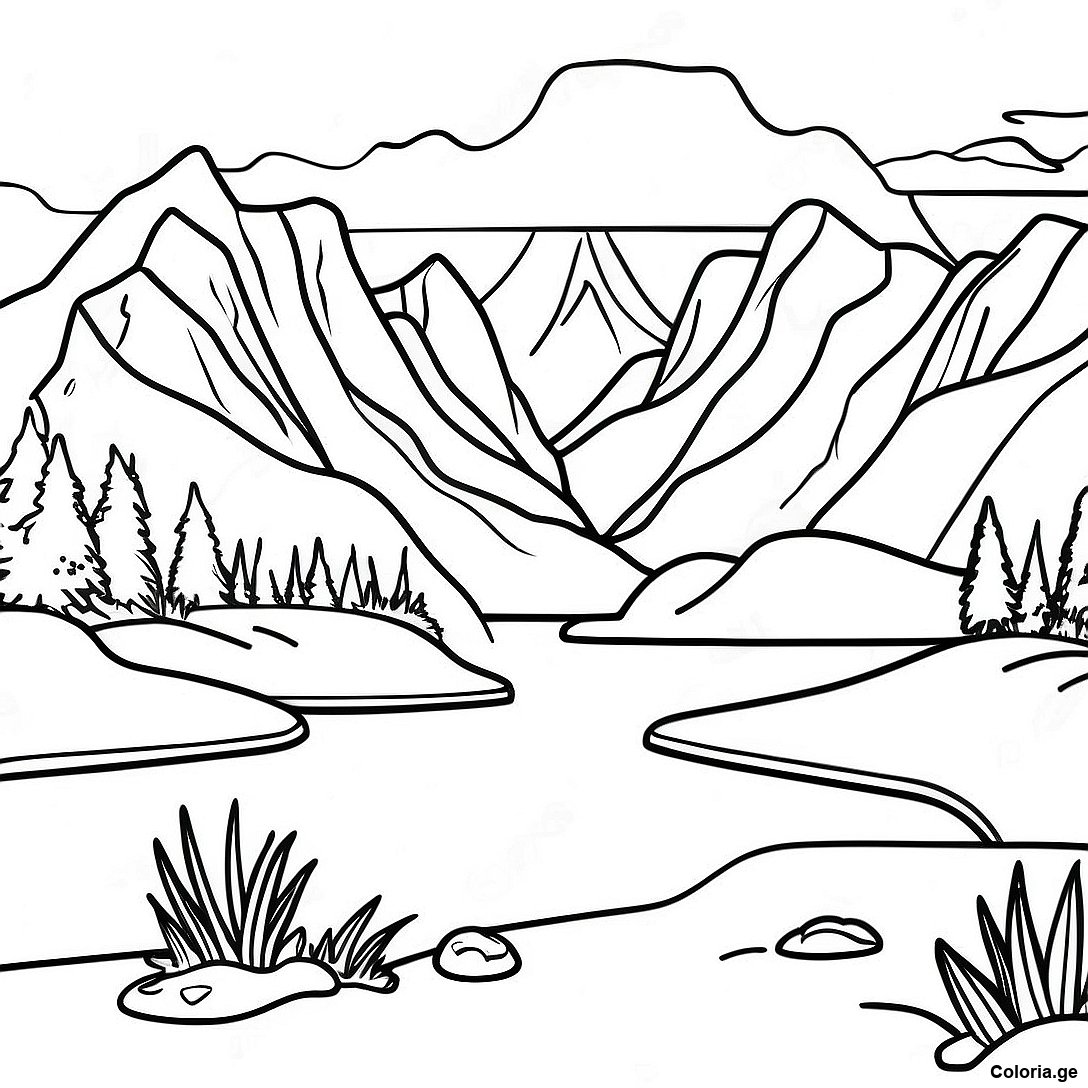 Page A Colorier Des Majestueuses Montagnes Du Parc National 105048 42717