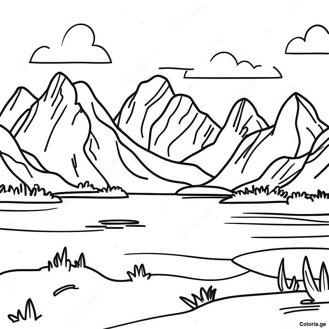 Page A Colorier Des Majestueuses Montagnes Du Parc National 105048 42719
