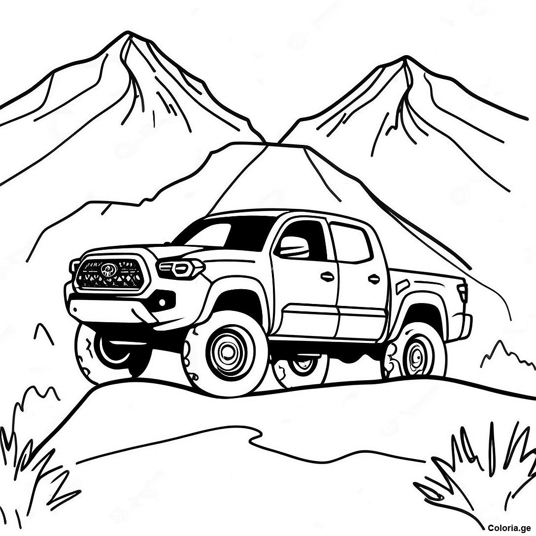 Page A Colorier Toyota Tacoma Dans Les Montagnes 132747 65197