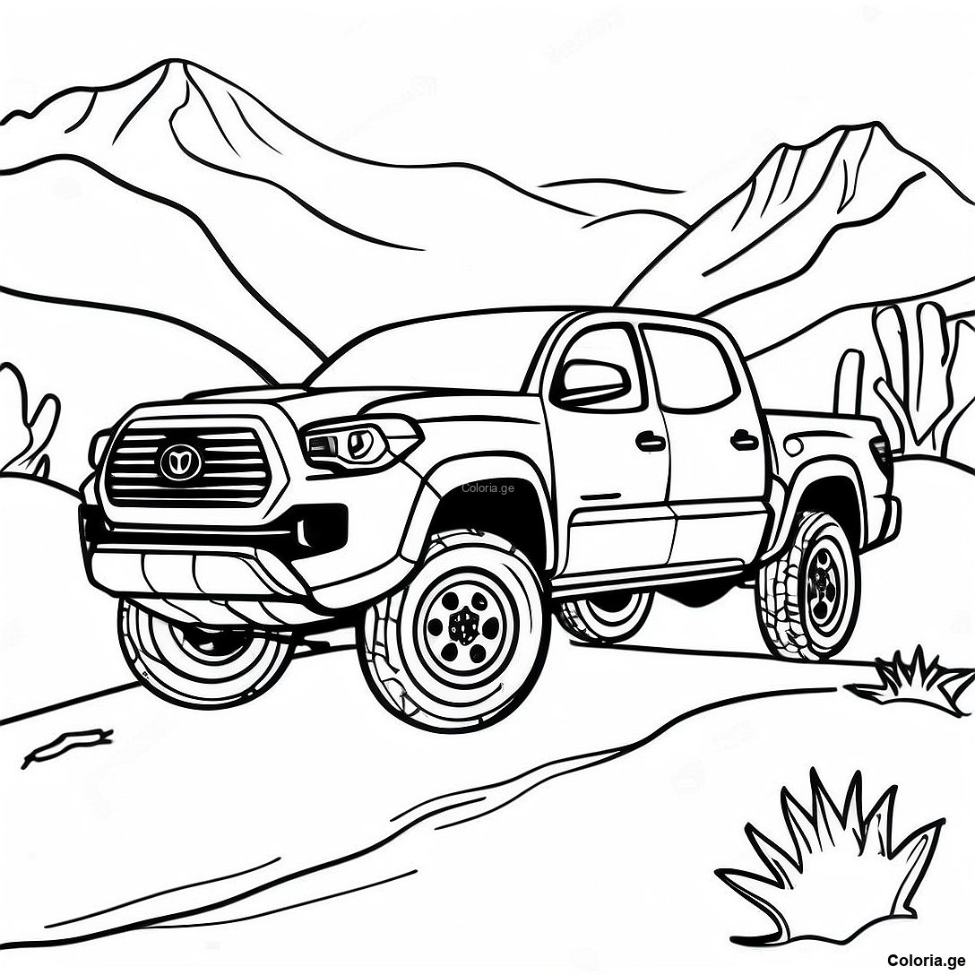 Page A Colorier Toyota Tacoma Dans Les Montagnes 132747 65199