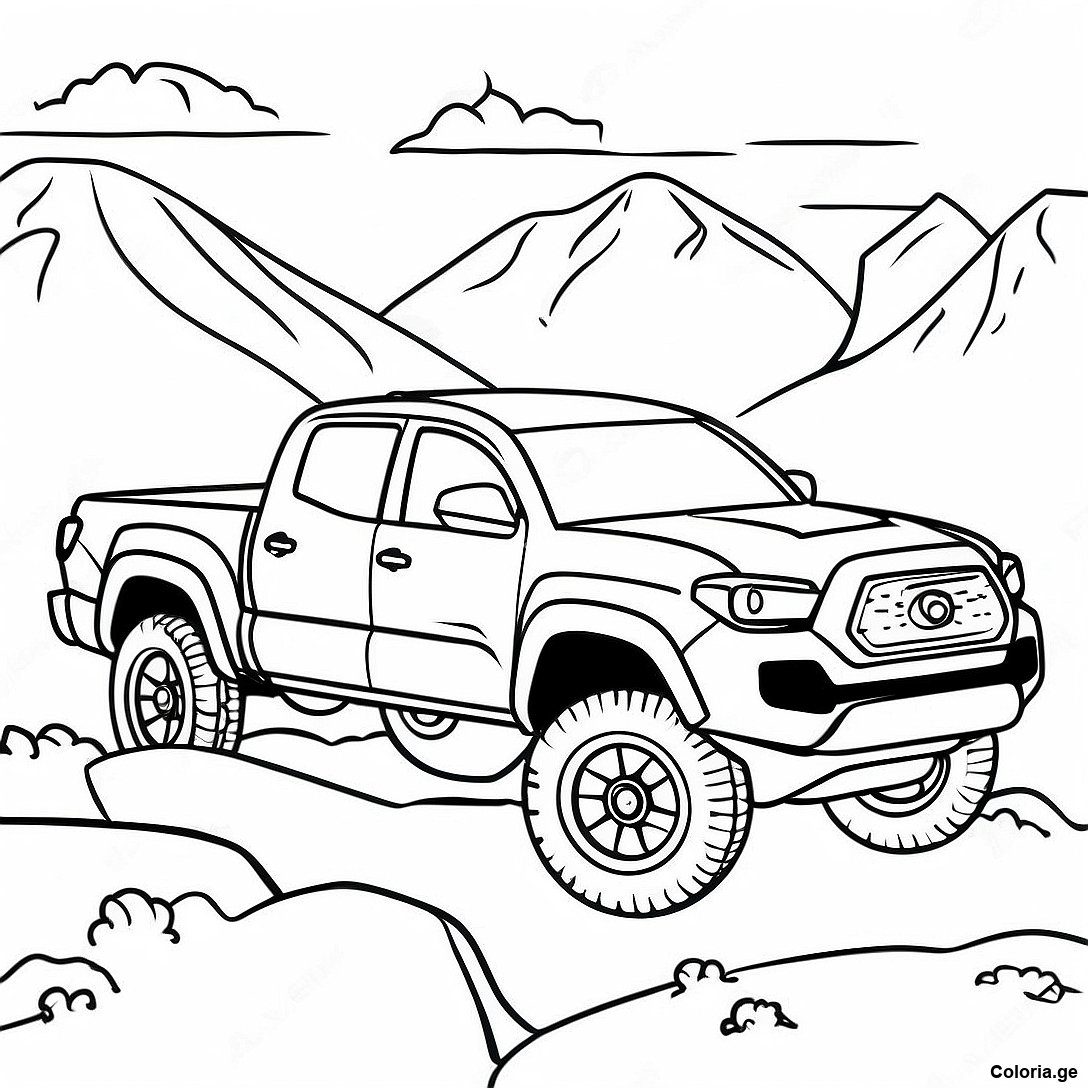 Page A Colorier Toyota Tacoma Dans Les Montagnes 132747 65200