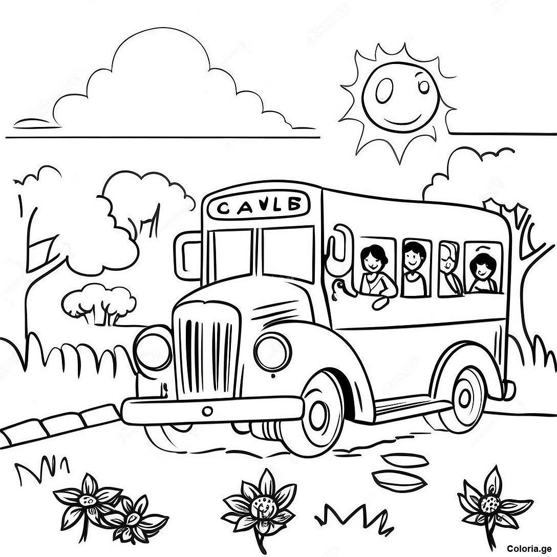 Page à colorier Page De Coloriage Colorée De Sortie Scolaire De Troisième Année imprimable gratuitement de la collection Éducatif — dessin en noir et blanc pour enfants et adultes.