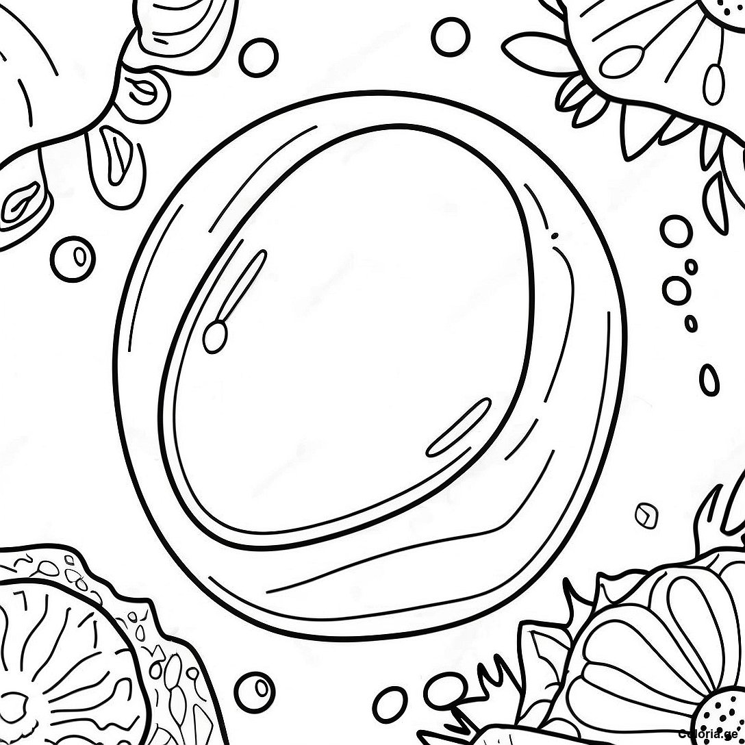 Page à colorier Page De Coloriage De Cellule Végétale Réaliste imprimable gratuitement de la collection Éducatif — dessin en noir et blanc pour enfants et adultes.