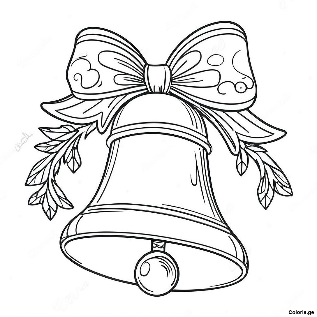 Page à colorier Page De Coloriage De Cloche De Noël Vintage imprimable gratuitement de la collection Divers — dessin en noir et blanc pour enfants et adultes.