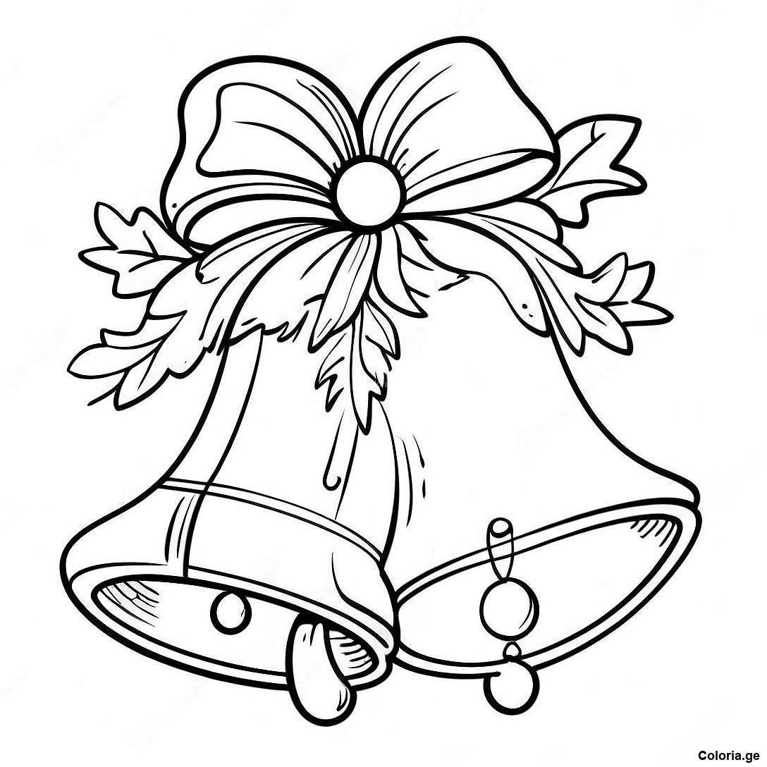 Page à colorier Page De Coloriage De Cloche De Noël Vintage imprimable gratuitement de la collection Divers — dessin en noir et blanc pour enfants et adultes.