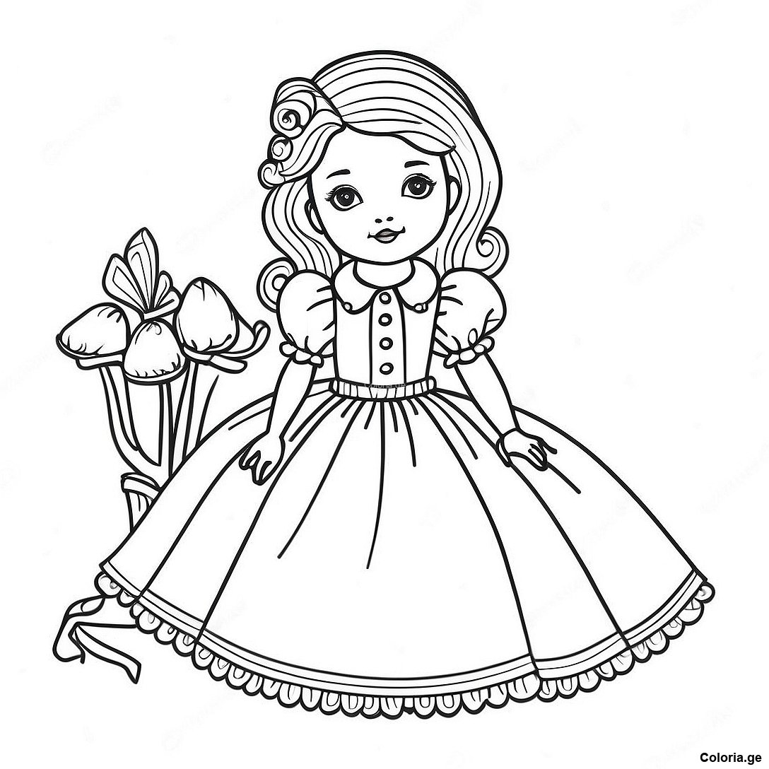 Page De Coloriage De Poupee Vintage Hantee 127938 61455