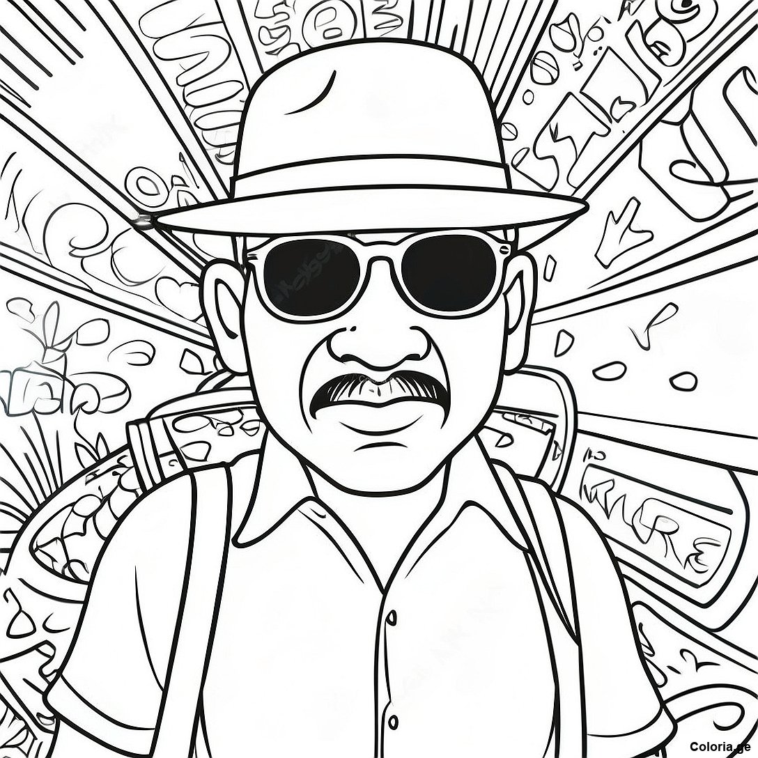 Page à colorier Page De Coloriage De Tags De Graffiti De Gangster Cool imprimable gratuitement de la collection Divers — dessin en noir et blanc pour enfants et adultes.