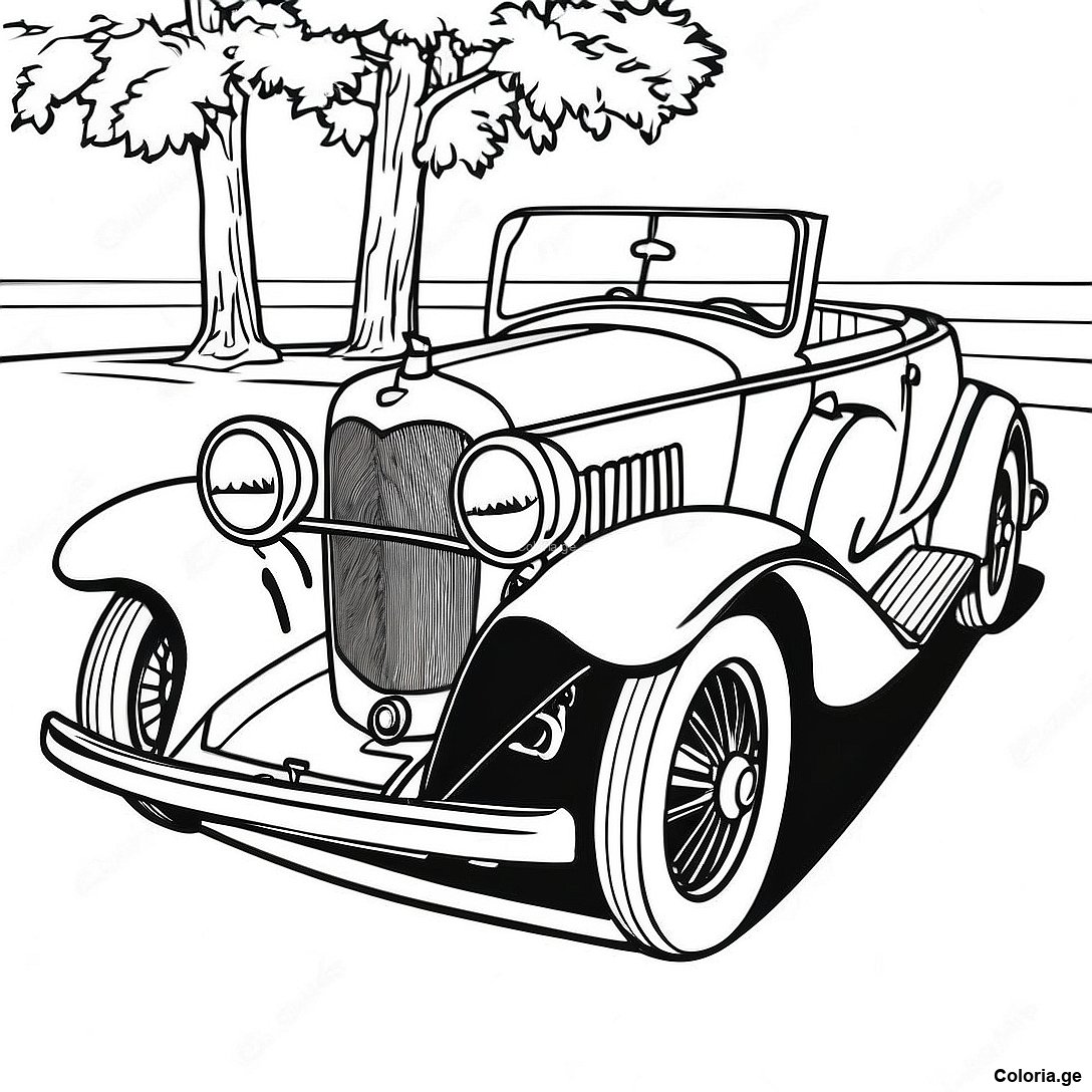 Page De Coloriage De Voiture Vintage Classique 107156 44383