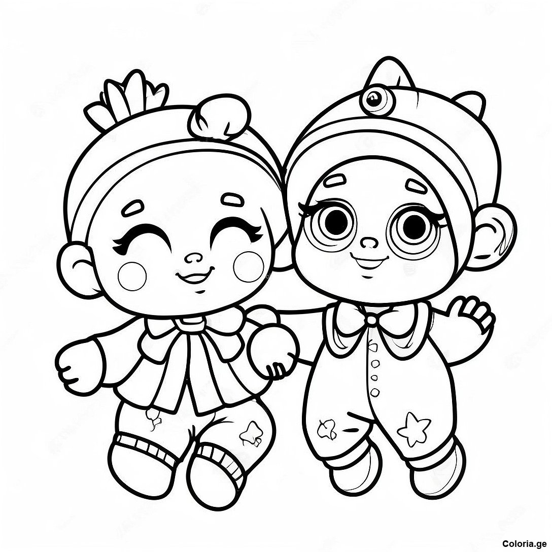 Page De Coloriage Des Personnages Bebe Lol En Tenues Amusantes 99859 38578