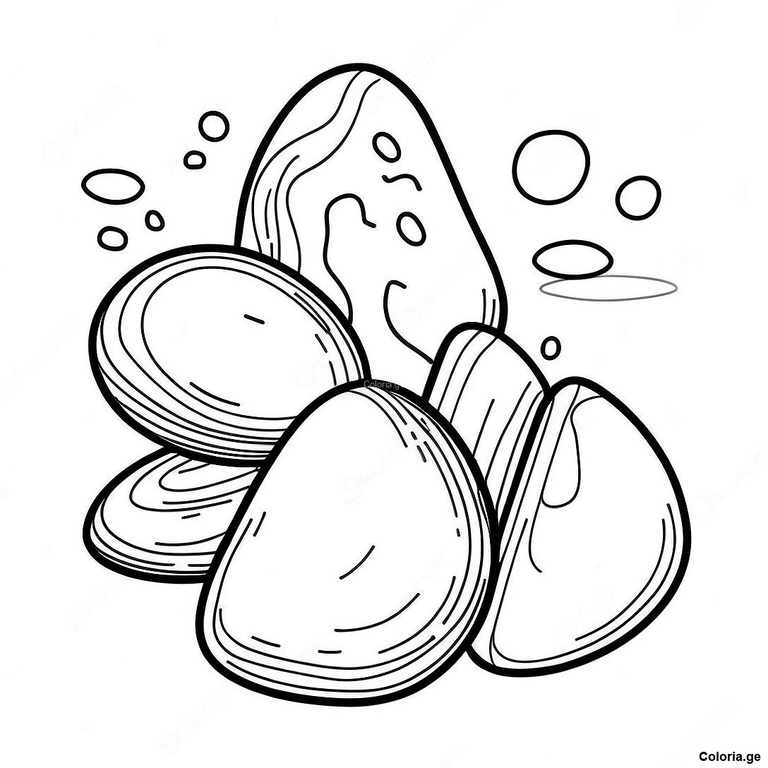 Page à colorier Page De Coloriage Des Types De Roches imprimable gratuitement de la collection Éducatif — dessin en noir et blanc pour enfants et adultes.