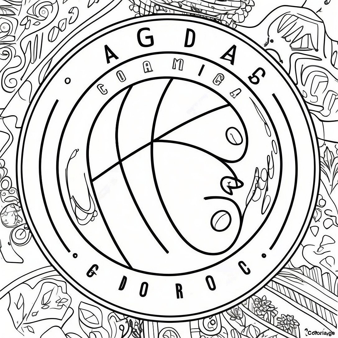 Page à colorier Page De Coloriage Du Logo D'équipe Nba Vintage imprimable gratuitement de la collection Sports — dessin en noir et blanc pour enfants et adultes.