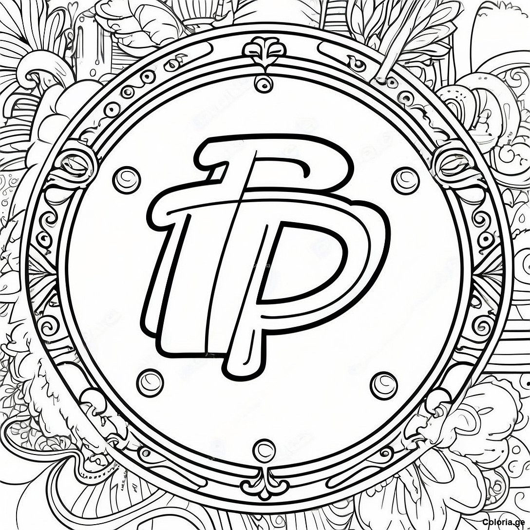 Page à colorier Page De Coloriage Du Logo Vintage Des Padres imprimable gratuitement de la collection Sports — dessin en noir et blanc pour enfants et adultes.