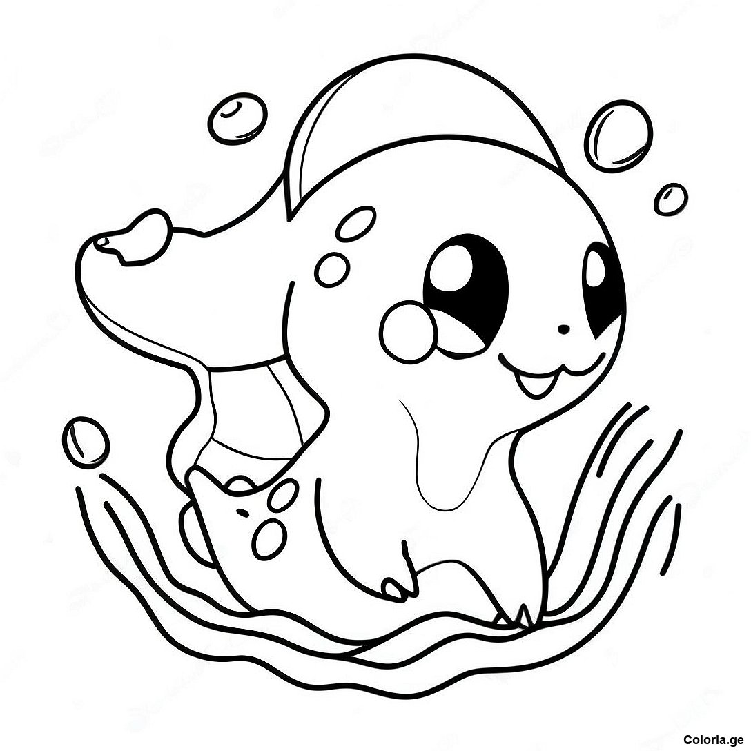 Page De Coloriage Pokemon De Type Eau Espiegle 113836 49788