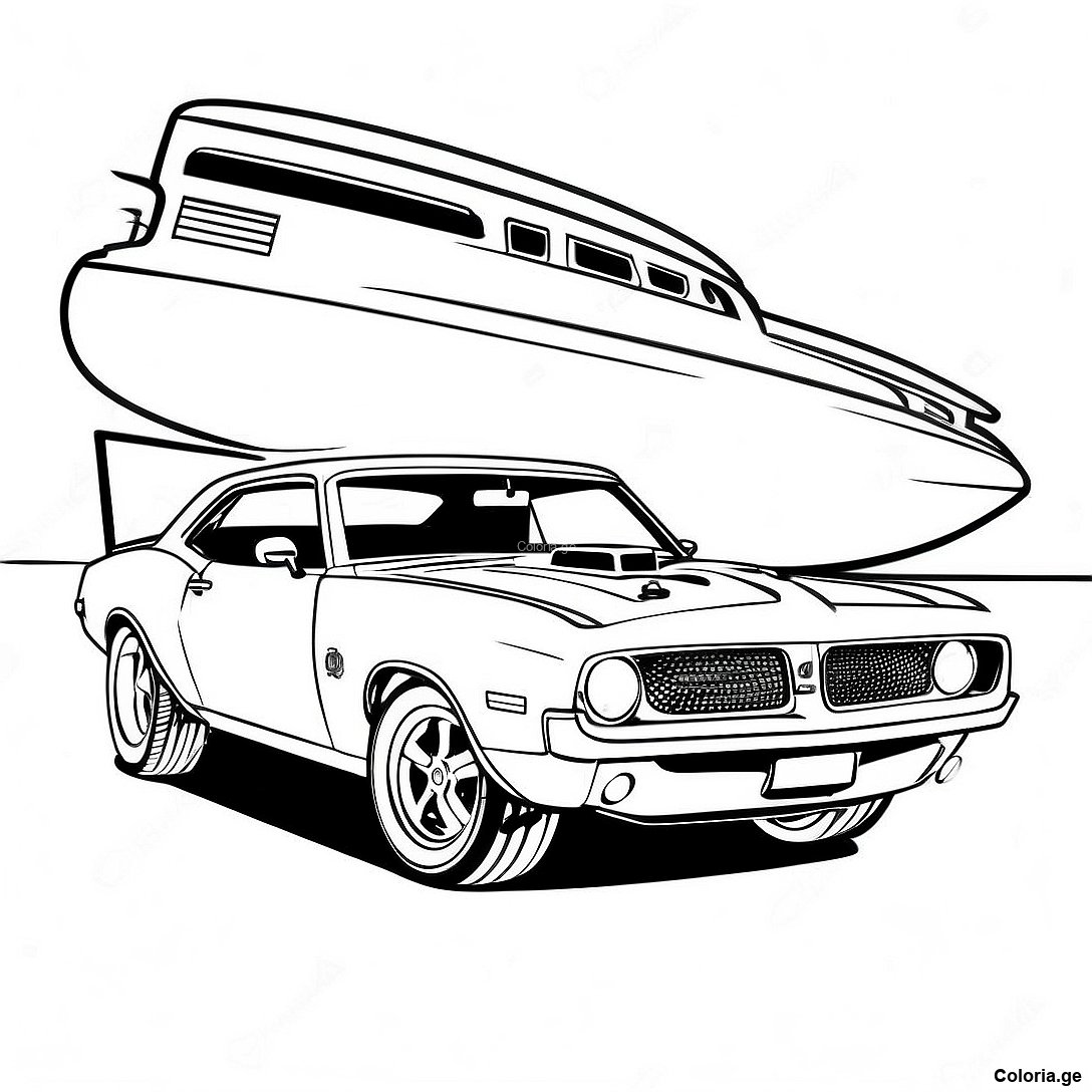 Page De Coloriage Voiture De Muscle Vintage 76525 19373