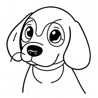 Page De Coloriage De Chiot Beagle Mignon 100011-38689