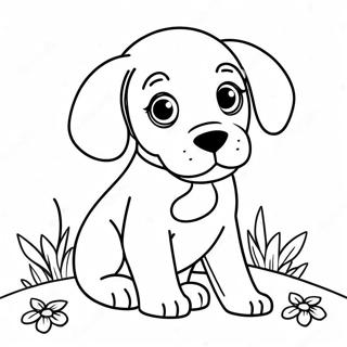 Page De Coloriage De Chiot Beagle Mignon 100011-38691