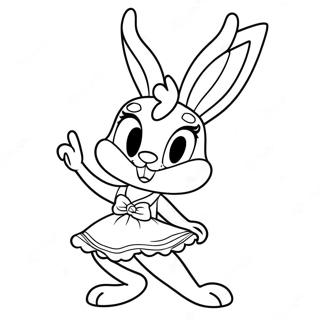 Page De Coloriage De Lola Bunny Dans Une Robe Coloree 100296-38921