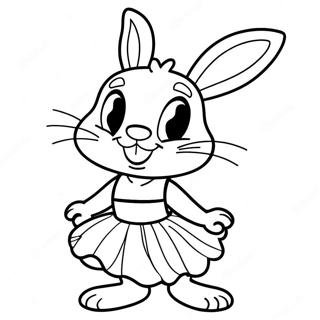 Page De Coloriage De Lola Bunny Dans Une Robe Coloree 100296-38922