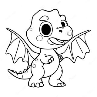 Page De Coloriage De Dinosaure Joueur Avec Des Ailes De Cupidon 100322-38942