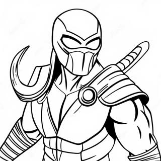 Page De Coloriage De Scorpion Mortal Kombat 100419-39007