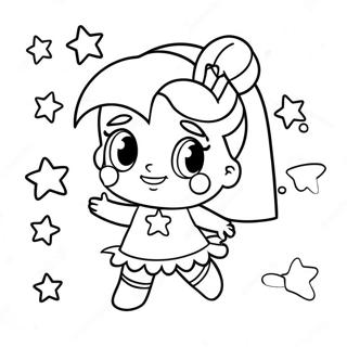 Page De Coloriage Rainbow Brite Avec Des Etoiles Colorees 100496-39070