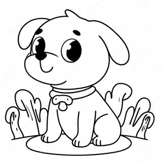 Page De Coloriage De Chien Kawaii Joueur 100574-39133