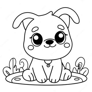 Page De Coloriage De Chien Kawaii Joueur 100574-39135
