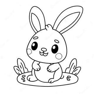 Page De Coloriage De Lapin Kawaii Charmant 100575-39138