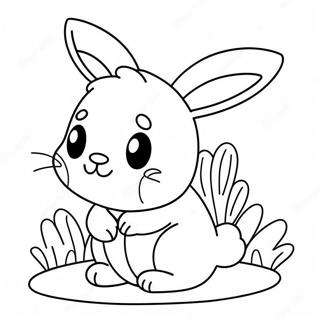 Page De Coloriage De Lapin Kawaii Charmant 100575-39140