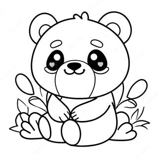 Page De Coloriage De Panda Kawaii Doux 100576 39142