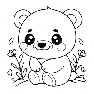 Page De Coloriage De Panda Kawaii Doux 100576-39143