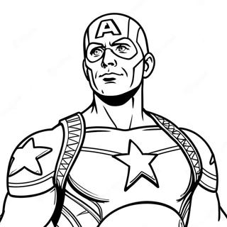 Page A Colorier De Captain America Debout Avec Fierte 10058-2479