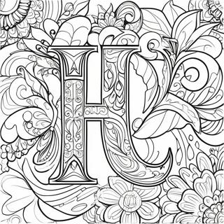 Page De Coloriage De Design De Lettre Elegant 100701-39230