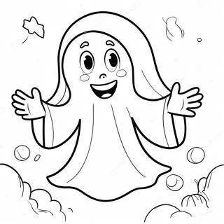 Page De Coloriage Chretienne De Fantome Joyeux 100881 39373