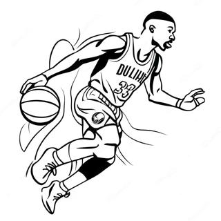 Page De Coloriage Dynamique Dun Joueur Nba Dunkant 101087-39534
