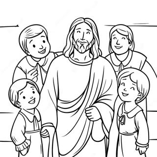 Page De Coloriage De Jesus Avec Des Enfants 101112-39550