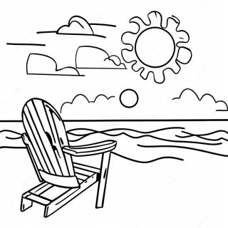 Page De Coloriage De Scene De Coucher De Soleil A La Plage 101188-39608