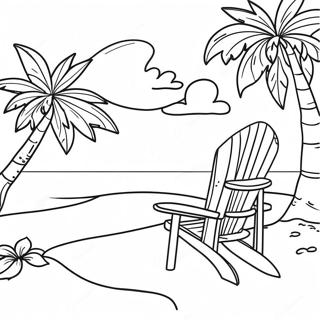 Page De Coloriage De Paradis Tropical A La Plage 101189-39610