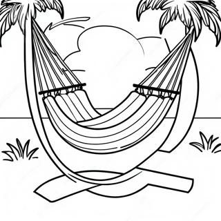 Page De Coloriage De Hamac Relaxant A La Plage 101190-39615