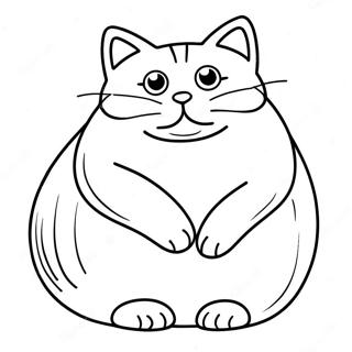 Page De Coloriage De Gros Chat 101214-39625