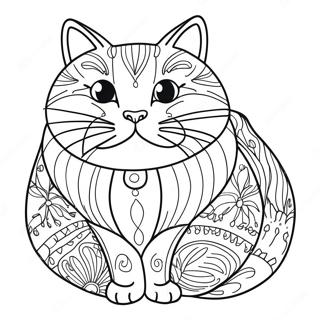 Page De Coloriage De Gros Chat 101214-39626