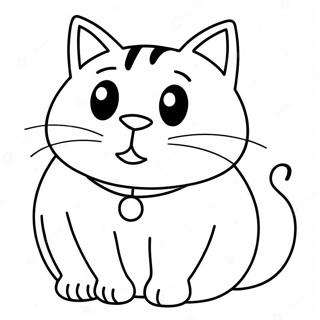 Page De Coloriage De Gros Chat Joueur 101215-39629