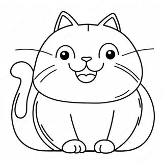 Page De Coloriage De Gros Chat Joueur 101215-39630