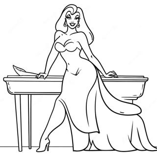 Page De Coloriage De Jessica Rabbit En Pose Glamour 101241-39651